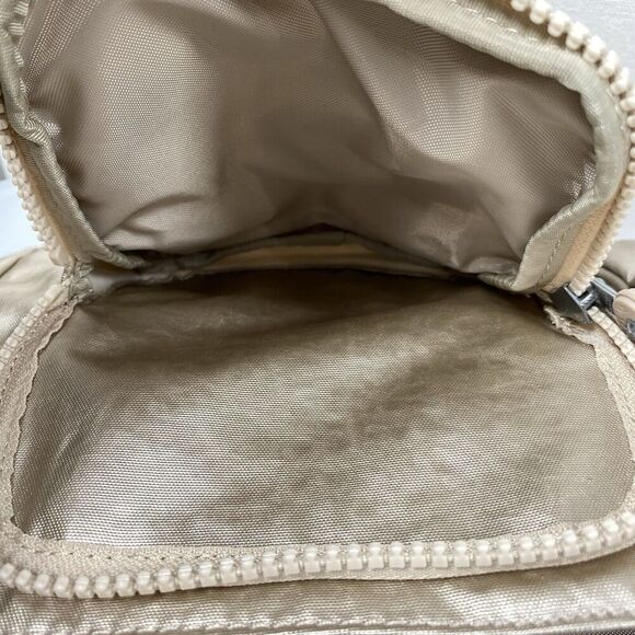 Kipling Cyrene Carry On Travel Bag Crossbody Double Handle Sparkly Gold With Tag - Picture 13 of 16
